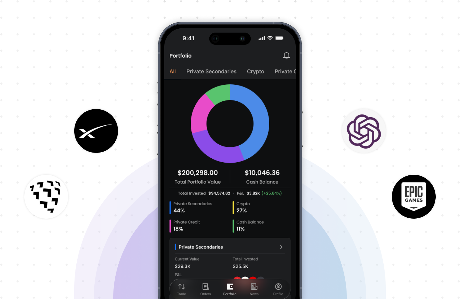 Portfolio Screen (iOS)